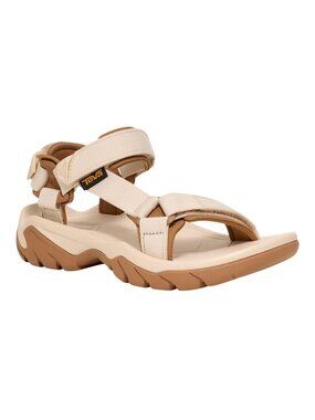 NWT Teva Universal Sport Hook Loop Strappy Terrain Sandals Coconut Off White 8M